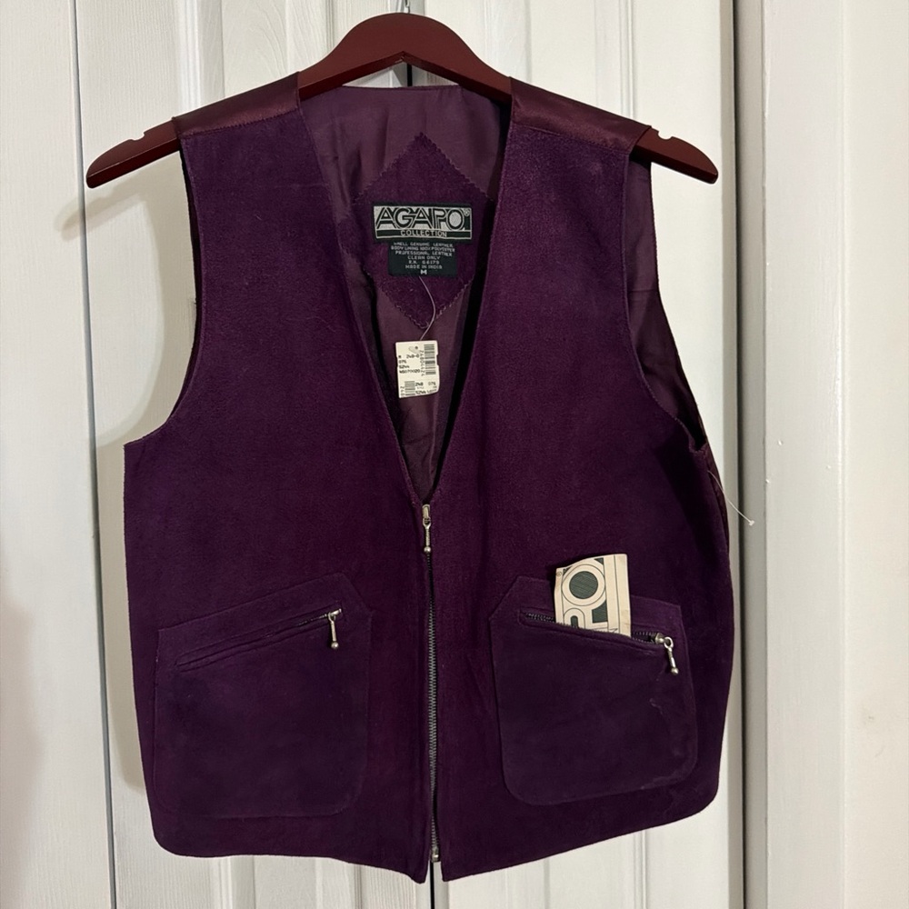 Agapo Rich Purple Suede Vest